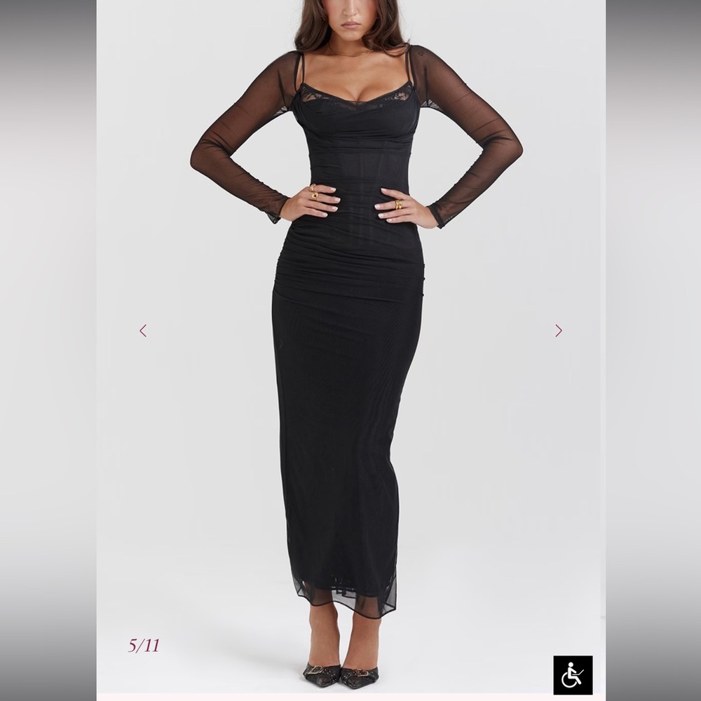 House of CB Katarina Dress Black L+ Bigger Cups